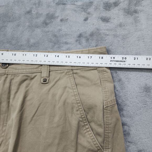 Vintage Y2K Oakley Shorts Mens 36 Tan Cargo Utility Outdoors Drawstring Khaki - Picture 12 of 16